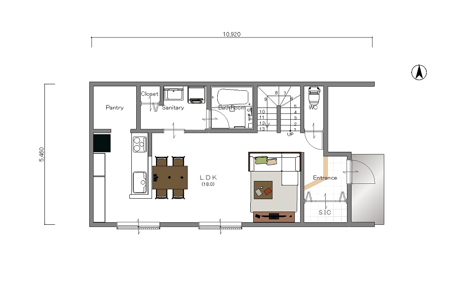ペットとの暮らしが楽しくなる、庭に面したリビングのある家